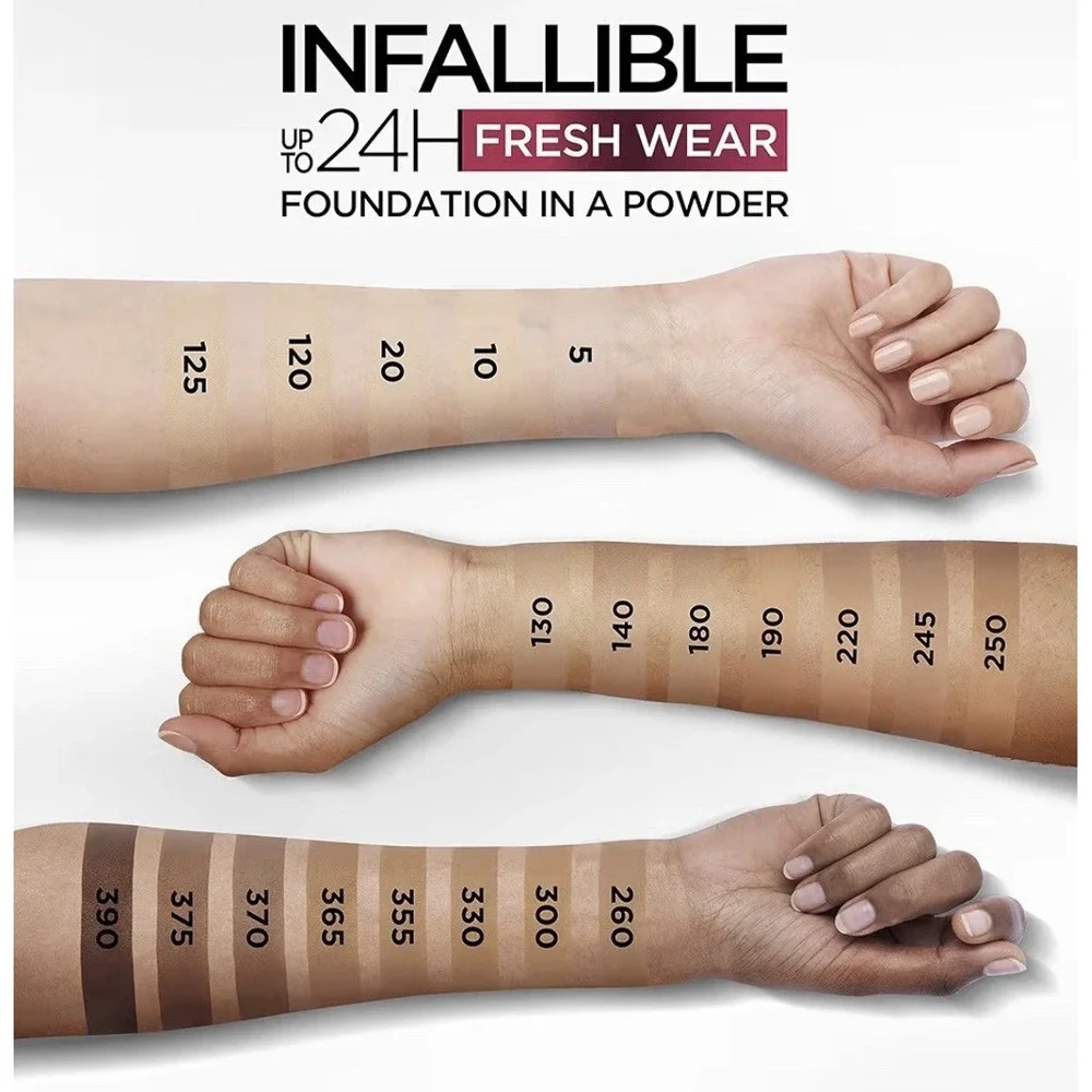 L'Oreal Paris Infallible Up to 24H Fresh Wear Foundation Powder 125 Ivory Buff